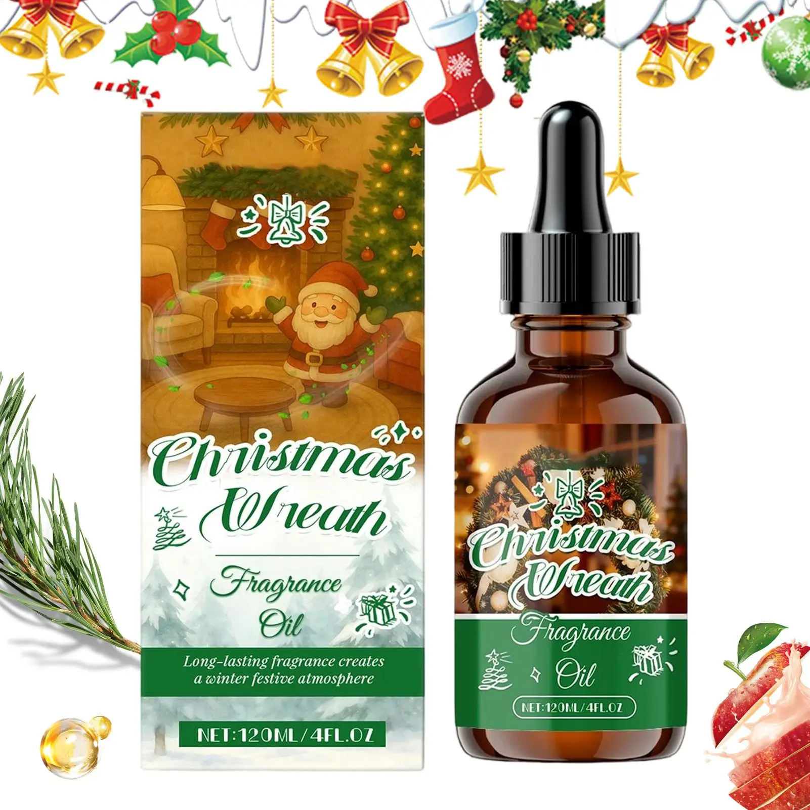 Christmas Tree Essential Oils Scents Fragrance Aromatherapy Oils Christmas Atmosphere Fragrance Oil For Bedroom Living Room - Image 2