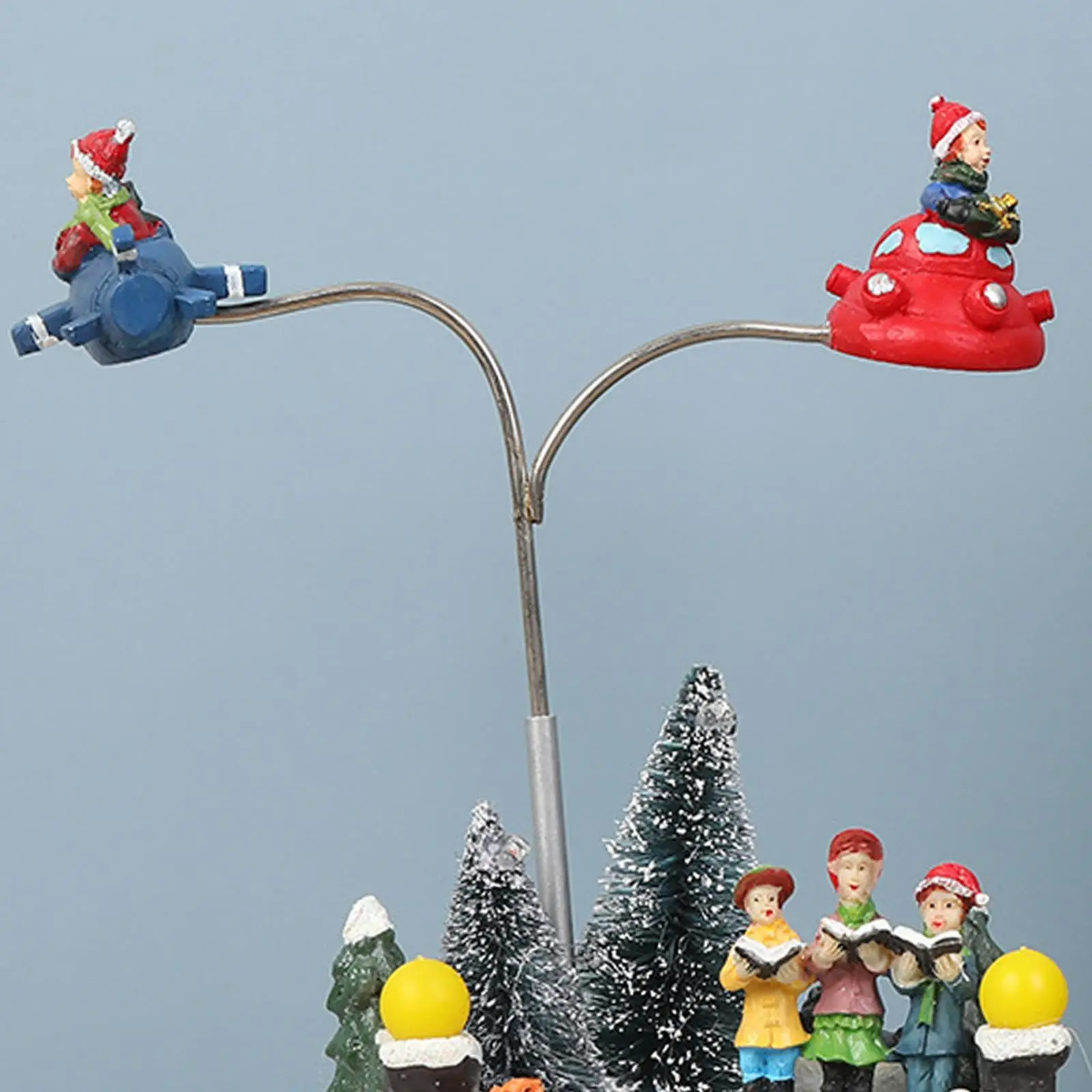Christmas Village Lighted Music Rotating Battery Operated Holiday Decoration - Image 6