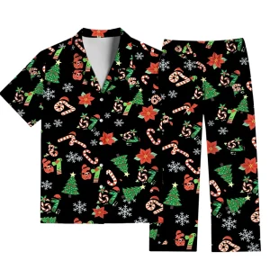 Christmas-themed 3D-print Loungewear Set (shirt and Pants)—available for Children, Couples, and Families; A Perfect Holiday Gift