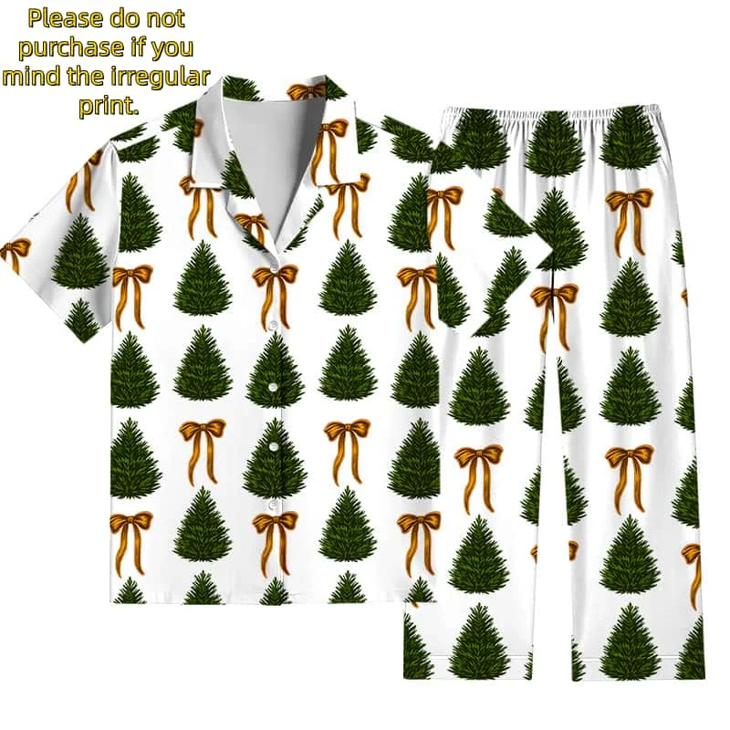 Christmas-themed Matching Family Loungewear Set (shirts and Pants) with 3D Prints for Boys, Girls, Couples, and Parents.