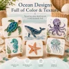 Colorful Glass Pieces Ocean DIY Sea Glass Art Kit Ocean Inspired Sea Creature Glass Mosaic Craft Set Fun Educational Unique