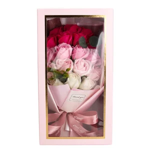 Creative Soap Rose Bouquet Flower Valentine's Day Christmas Birthday Gift Bridal Wedding Bouquet Home Party Decor With Giftbox