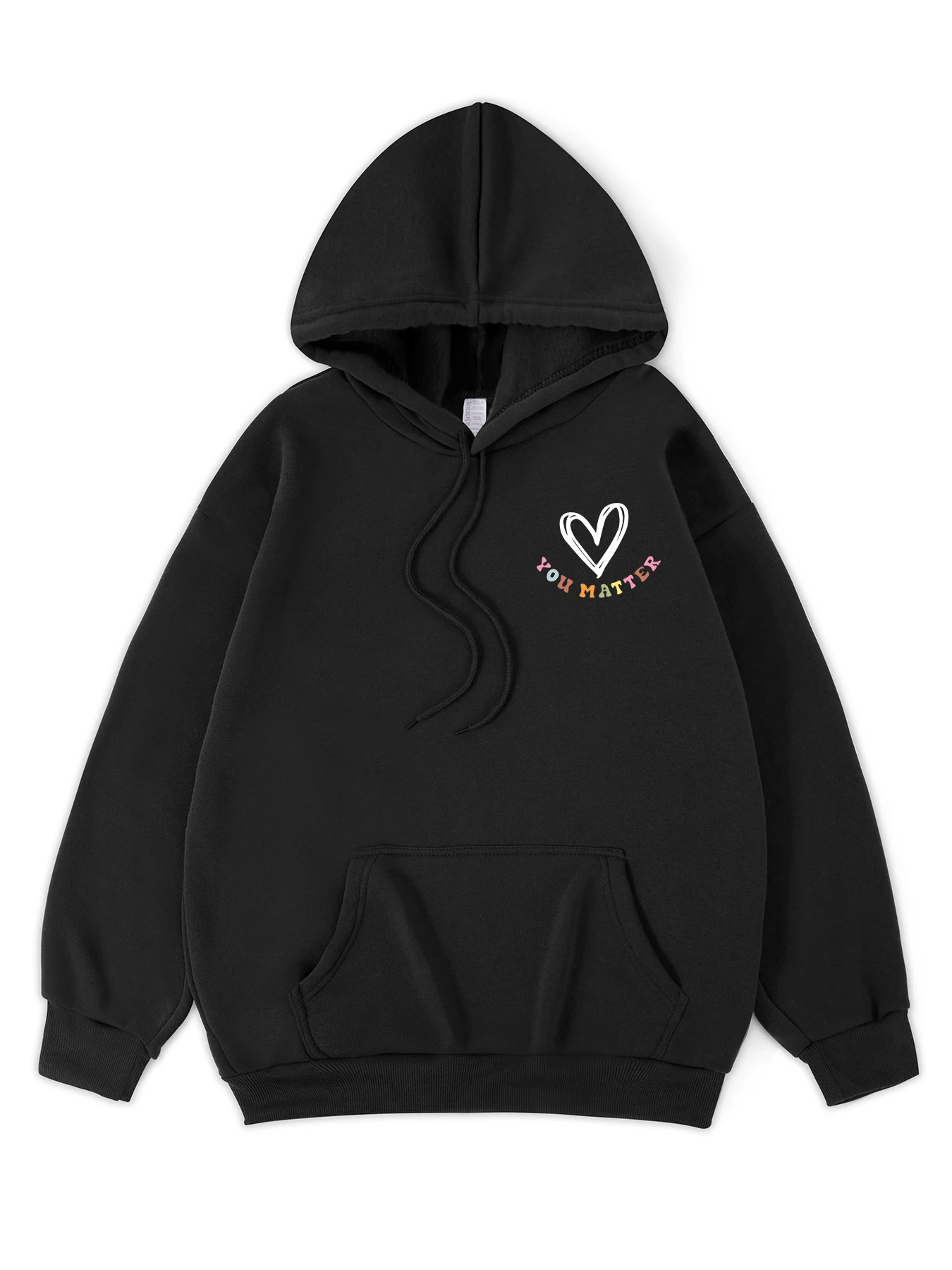 Dear Person Behind Me Print Plus Size Hoodies Woman's Colored Letters Basics Sweatshirt Fleece Autumn Clothes Warm Casual Tops - Image 2