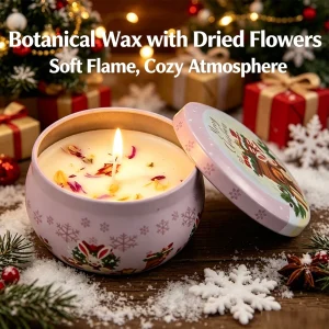 Delicate Gift Box Christmas Scented Candles 1/4/8 Pieces Multiple Fragrances Home Tabletop Ornament For Holiday Celebration