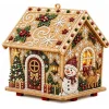 Diamond Painting Kit, Wooden Christmas House, DIY Gingerbread House, 3D Assembled Craft, Christmas Home Decor, Santa Snowman Dee