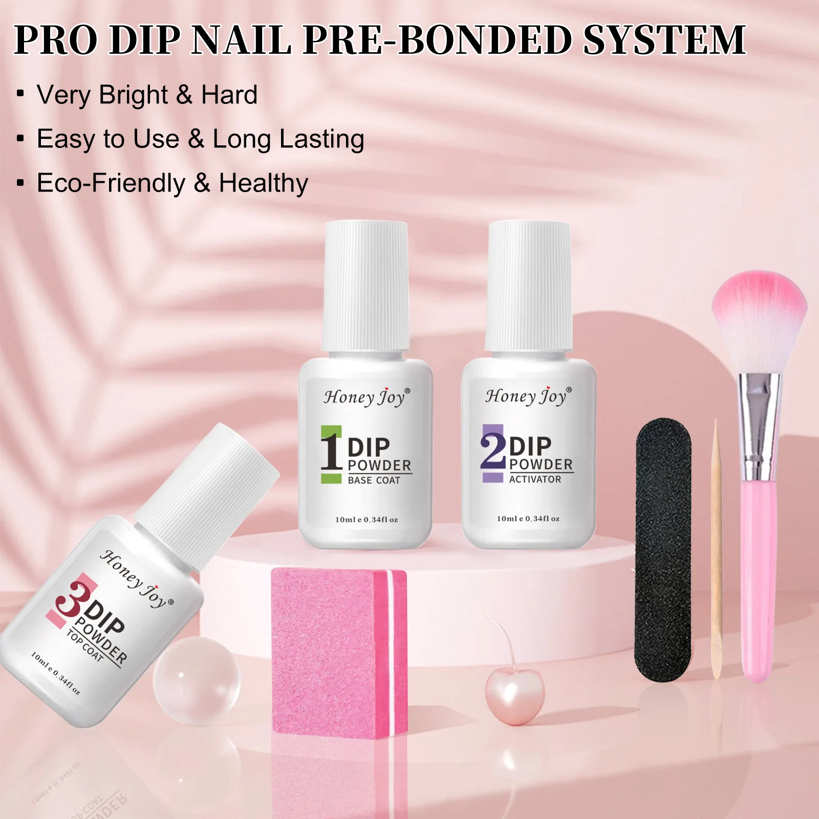 Dip Nails Powder Kit Acrylic Dipping Powder Set with Base Top Coat Activator for French Nail Art Manicure Salon DIY Gift No UV - Image 4