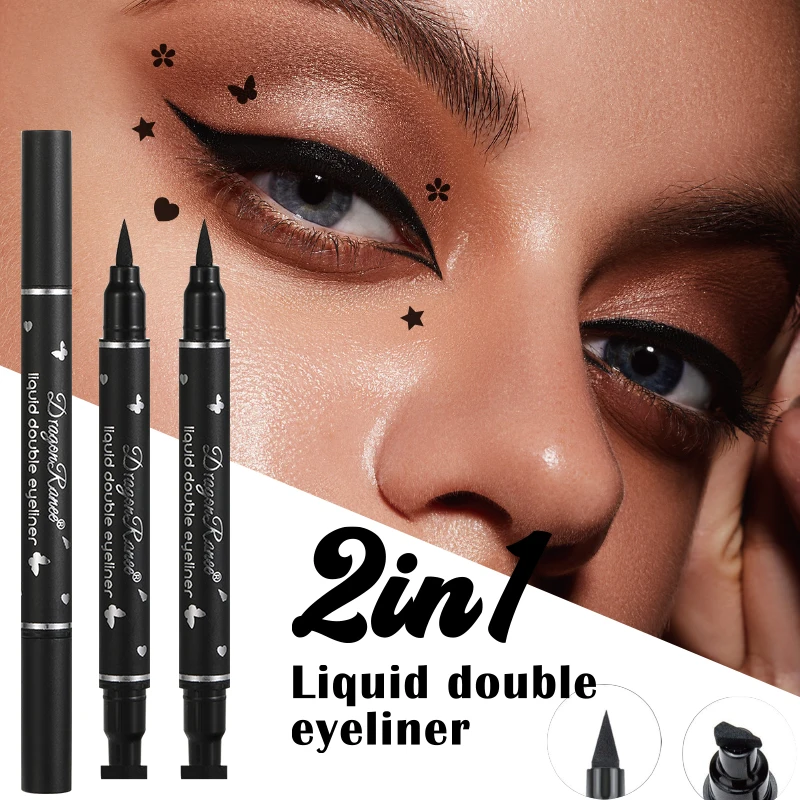 Double-Ended Stamp Eyeliner Waterproof Non-Smudge Eyeliner Liquid Pen Quick-Drying Waterproof Sweat-Proof Not Easy to Smudge Eyeliner Stamp Eyeliner Liquid - Image 5