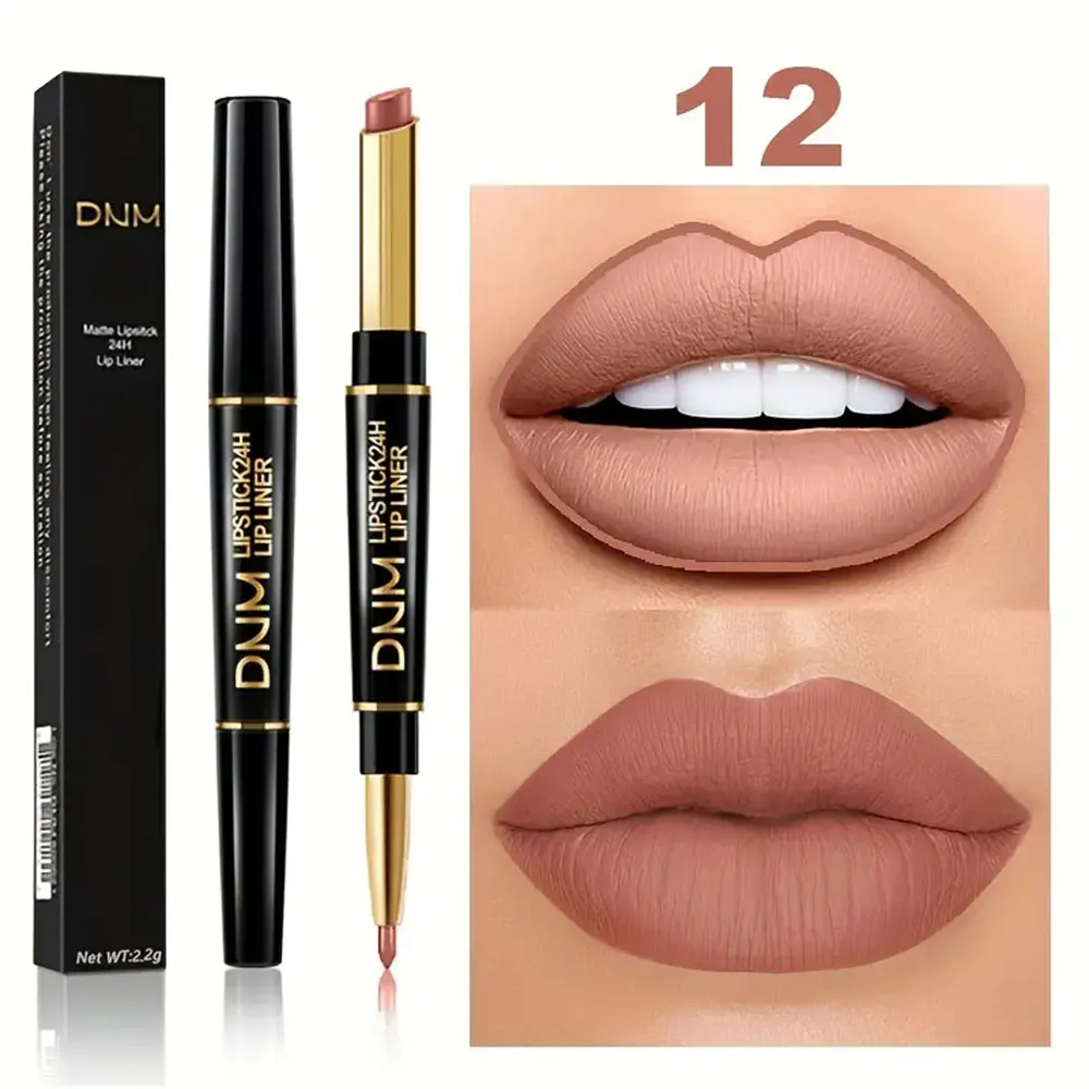 Double-ended Non-stick Cup Long Lasting Lipstick Lip Liner High Pigmented Waterproof Valentine's Day Gifts - Image 6