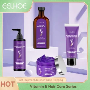 Eelhoe Vitamin E Hair Care Series Dry Damaged Treatment Deep Nourishing Repairs Conditioner Oil Control Hair Growth Shampoo Set