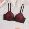 Elegant Women Lace Bra Contrast Color Underwire Push Up Brassiere Sexy Everyday Comfort Ladies Lingerie