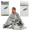 Emergency Blanket Outdoor Survival First Aid Military Rescue Kit Windproof Waterproof Foil Thermal Blanket for Camping Hiking