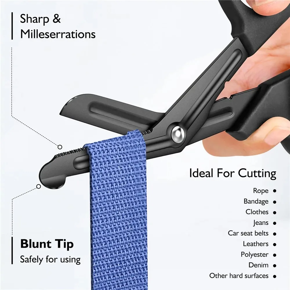 Emergency First Aid Scissors-Multipurpose Trauma Shears for IFAK Kits,Outdoor Survival,Paramedic Rescue-Medical Gauze Cutter - Image 3