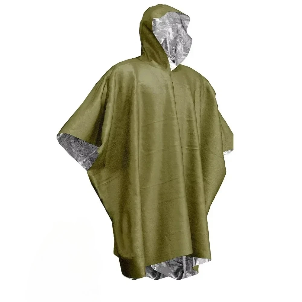 Emergency Poncho - Waterproof Raincoat With Cold Insulation & Survival Blanket, Disposable Reusable for Camping/Hiking - Image 6