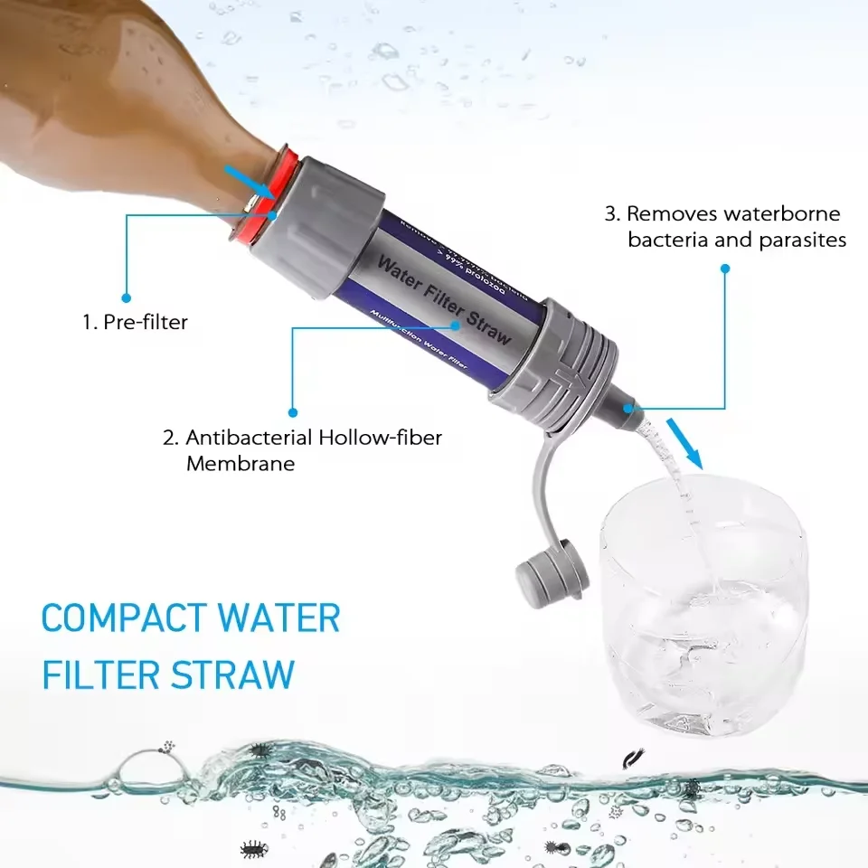 Emergency Portable Water Purifier for Hiking - Survival , Fast Purification, Safe for Natural Water, On-The-Go Essential Gear - Image 4