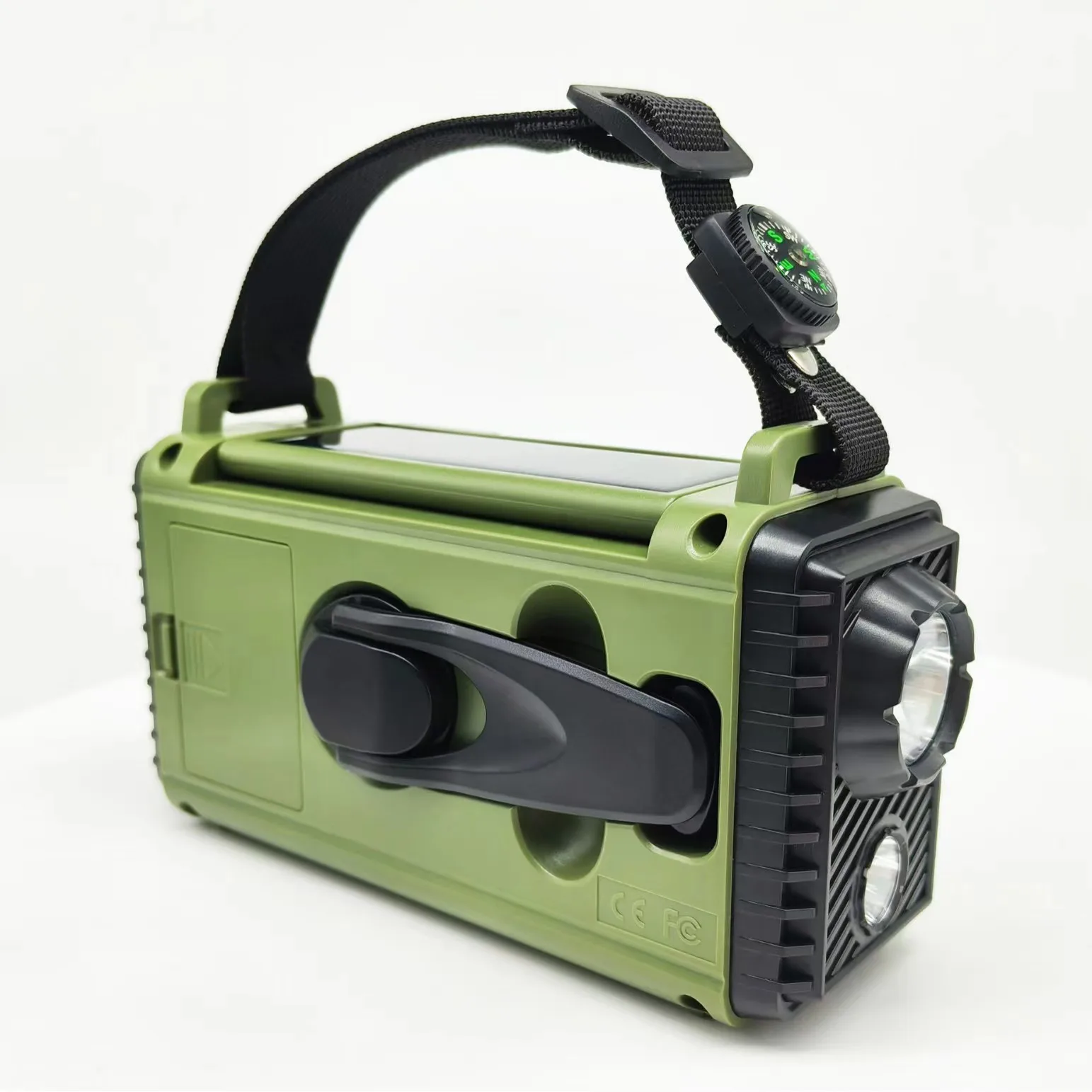 Emergency Radio with 10000mAh Power Bank AM/FM/SW Bluetooth Speaker Crank Charging Solar Charge Blackout Radio for Disasters - Image 3