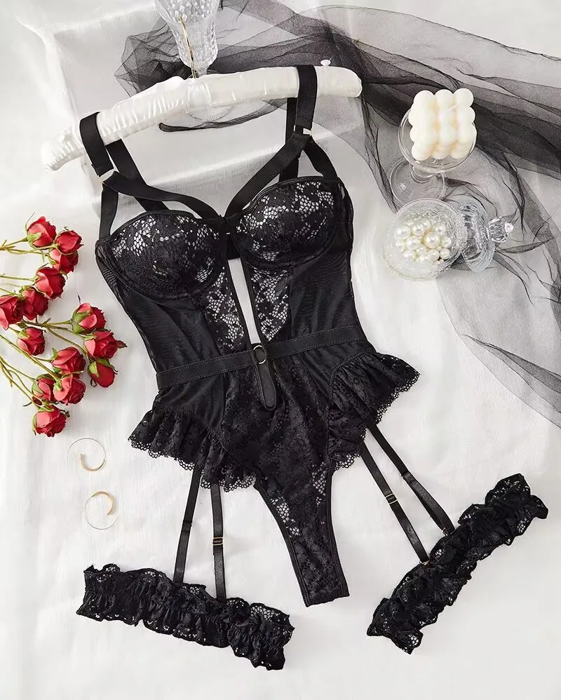 Erotic Underwear Bras Sets For Women Lace Garter Lingerie Intimates 2025 Underwire Bra And Panty Thongs Ladies Underwear Set - Image 5