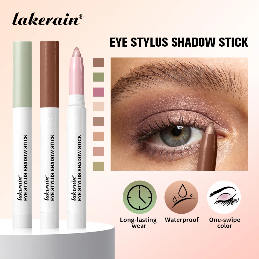Eye Stylus Shadow Stick Long Lasting Makeup Effect Waterproof Sweat Resistant Circular Design Matte Pearl Tones Eye Shadow Pen - Image 2