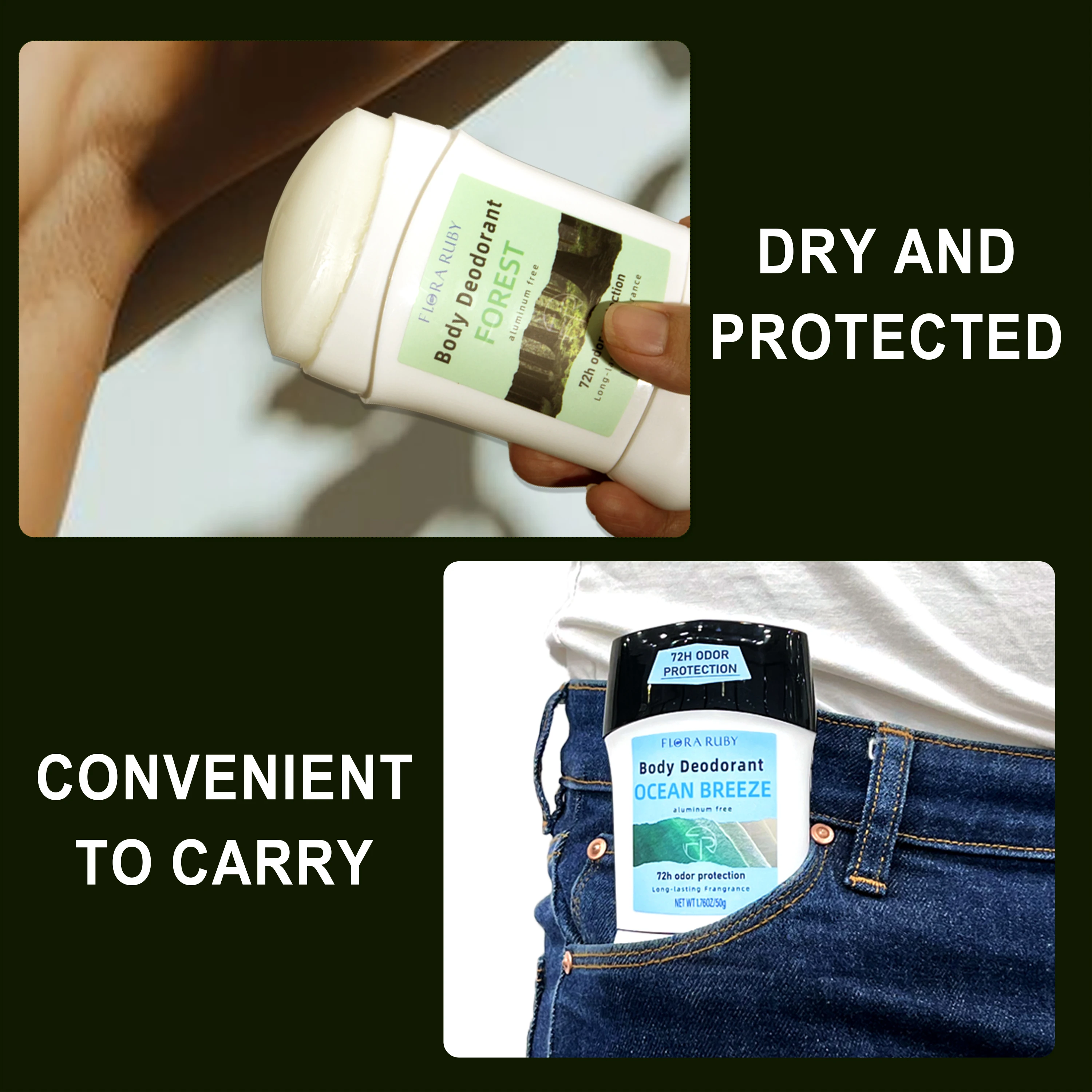 FLORA Deodorant Stick Unisex Aluminium Free Antiperspirant Stick Anti-Perspirant Long-Lasting Fresh Scent A Must-Have for Dates - Image 3