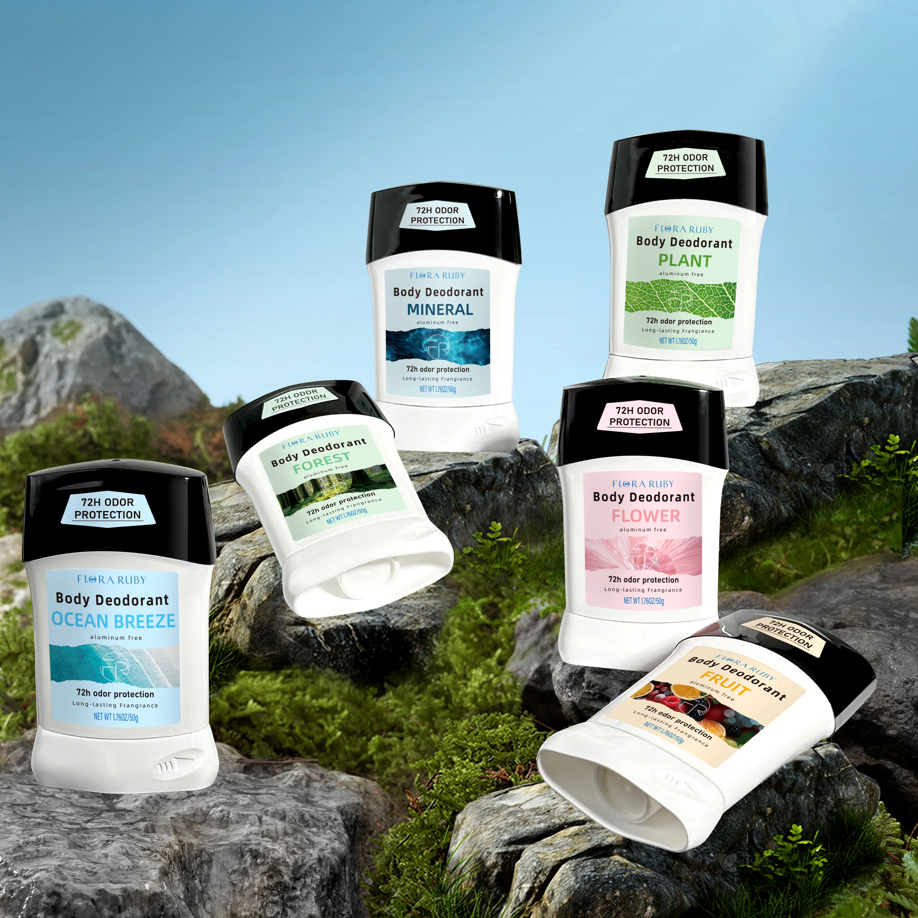 FLORA Deodorant Stick Unisex Aluminium Free Antiperspirant Stick Anti-Perspirant Long-Lasting Fresh Scent A Must-Have for Dates