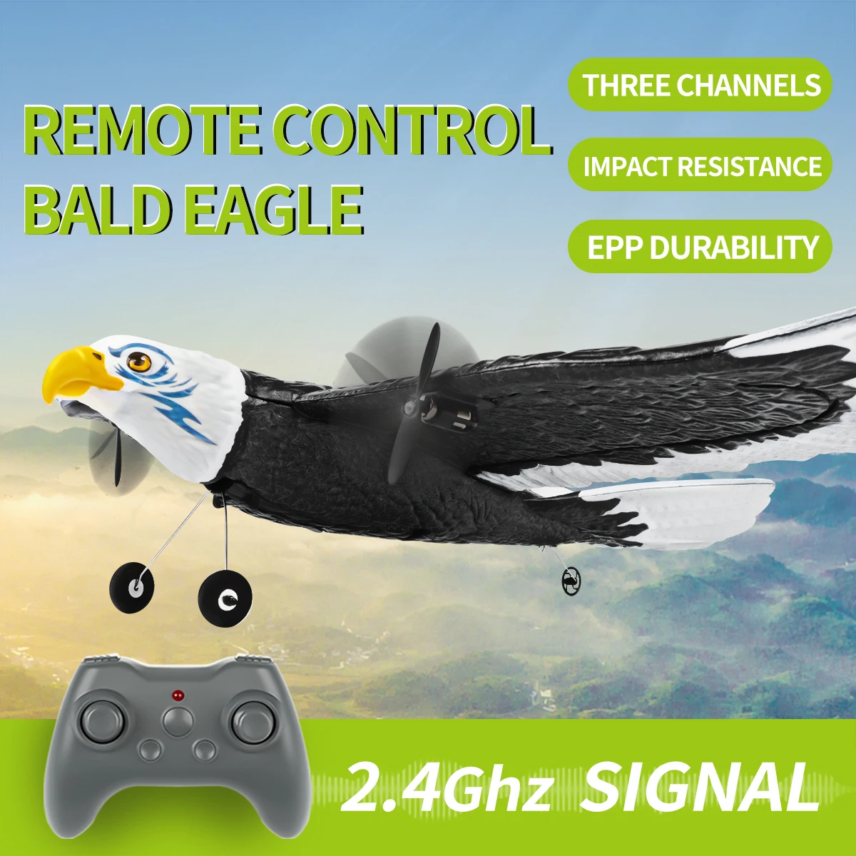 FX9651 RC Airplane 3CH Eagle Remote Control Plane 578mm Wingspan 360° Rotate EPP Foam 3D/6G Aircraft Toys for Gifts - Image 3