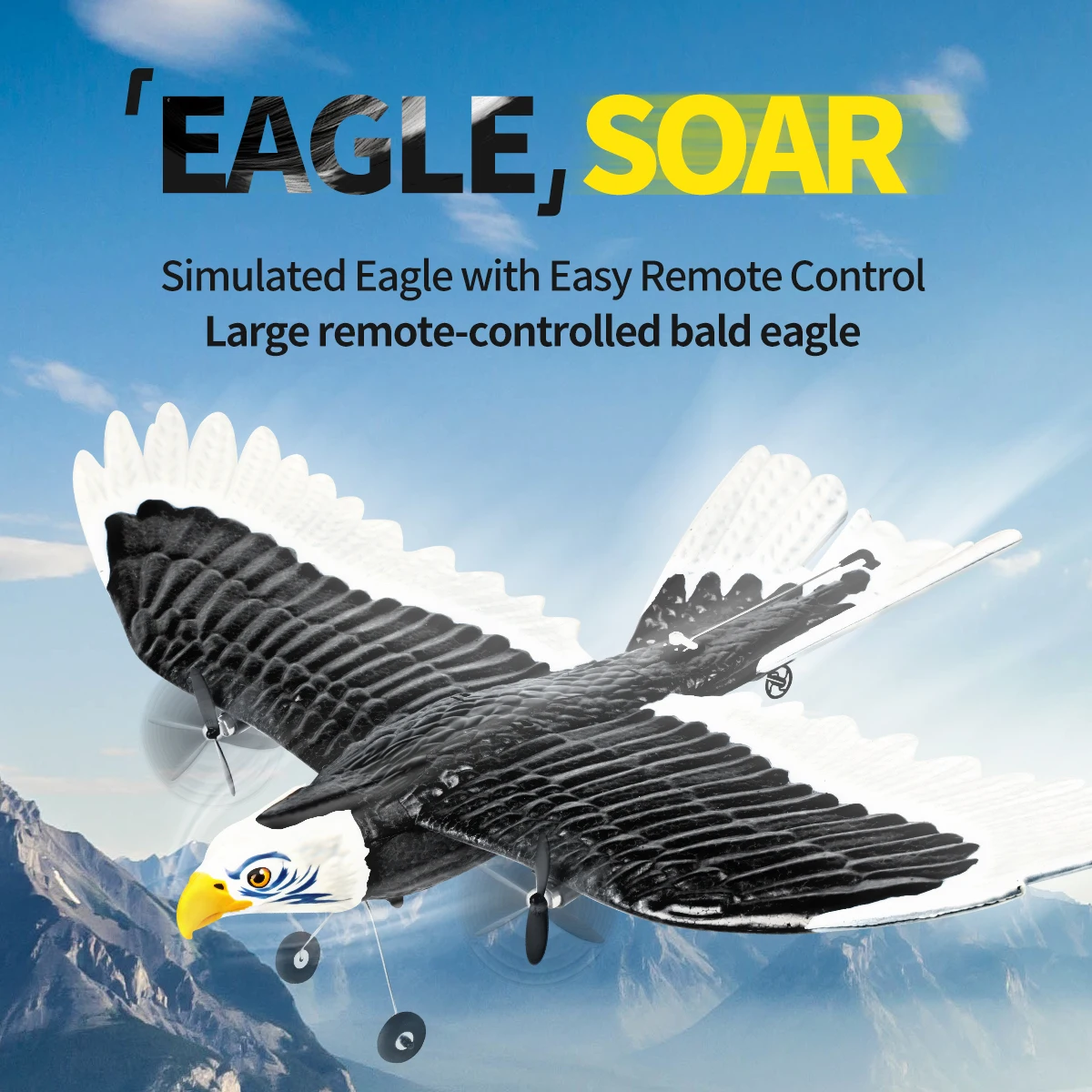 FX9651 RC Airplane 3CH Eagle Remote Control Plane 578mm Wingspan 360° Rotate EPP Foam 3D/6G Aircraft Toys for Gifts - Image 4