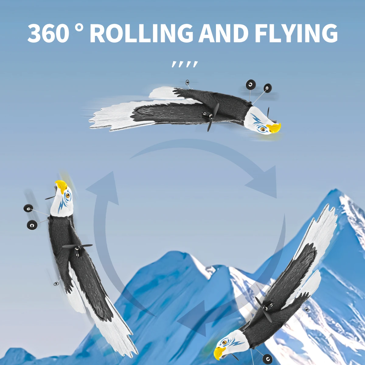 FX9651 RC Airplane 3CH Eagle Remote Control Plane 578mm Wingspan 360° Rotate EPP Foam 3D/6G Aircraft Toys for Gifts - Image 6