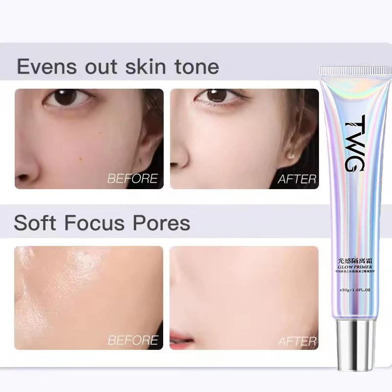 Face Primer Cream,Invisible Pore Base Stick Makeup Concealer Isolation Makeup Front Pore Base Modifying Skin Color Primer Makeup - Image 2