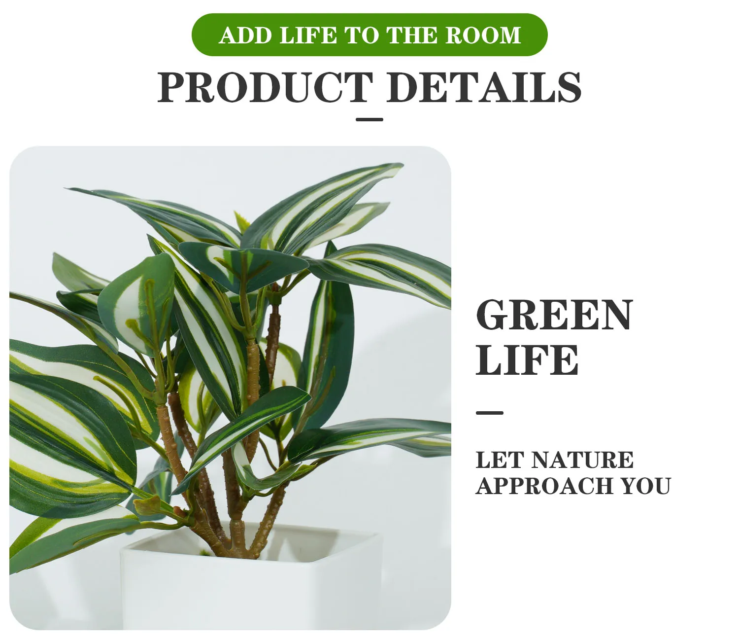 Fake Plants Bonsai Simulation Pot Green Plants Artificial Plants Table Potted Ornaments for Hotel Home Office Room Decoration - Image 3