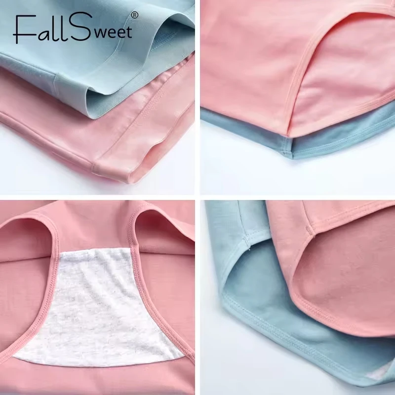 FallSweet 5Pcs/Lot Cotton Panties for Women Plus Size Underwear High Waist Comfortable Female Underpants Sexy Lingerie M-XXXL - Image 5