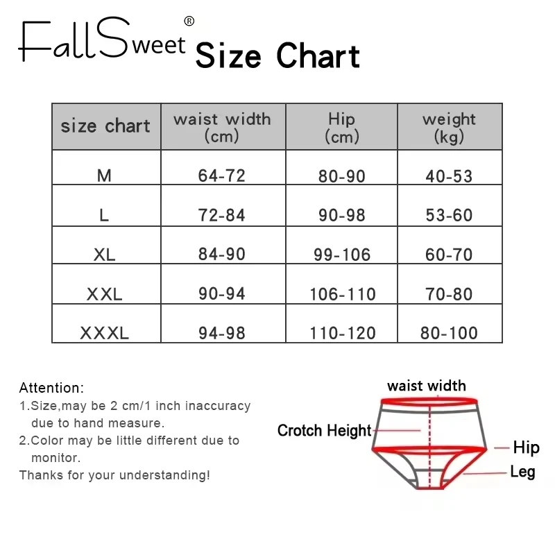 FallSweet 5Pcs/Lot Cotton Panties for Women Plus Size Underwear High Waist Comfortable Female Underpants Sexy Lingerie M-XXXL - Image 6