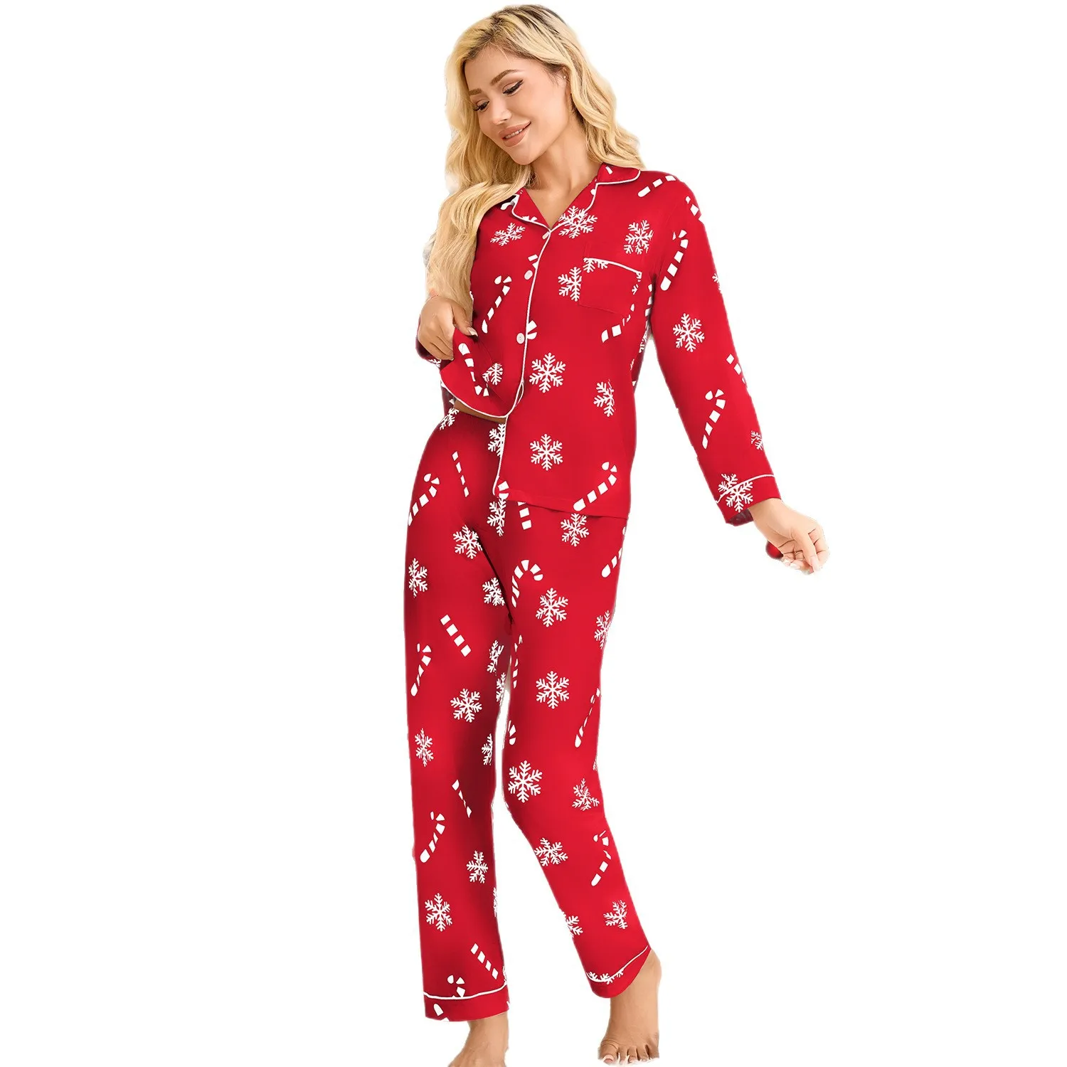 Family Christmas Pajamas for Women Pajama Sets Pajamas Set Woman Women's Home Clothes Trousers Womens Suit Sleep Lounge - Image 6