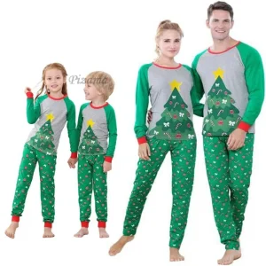 Family Matching Clothing Sets 2024 Christmas Family Look Couples Pajamas Family Pajamas Suits Mother Kids Matching Outfits