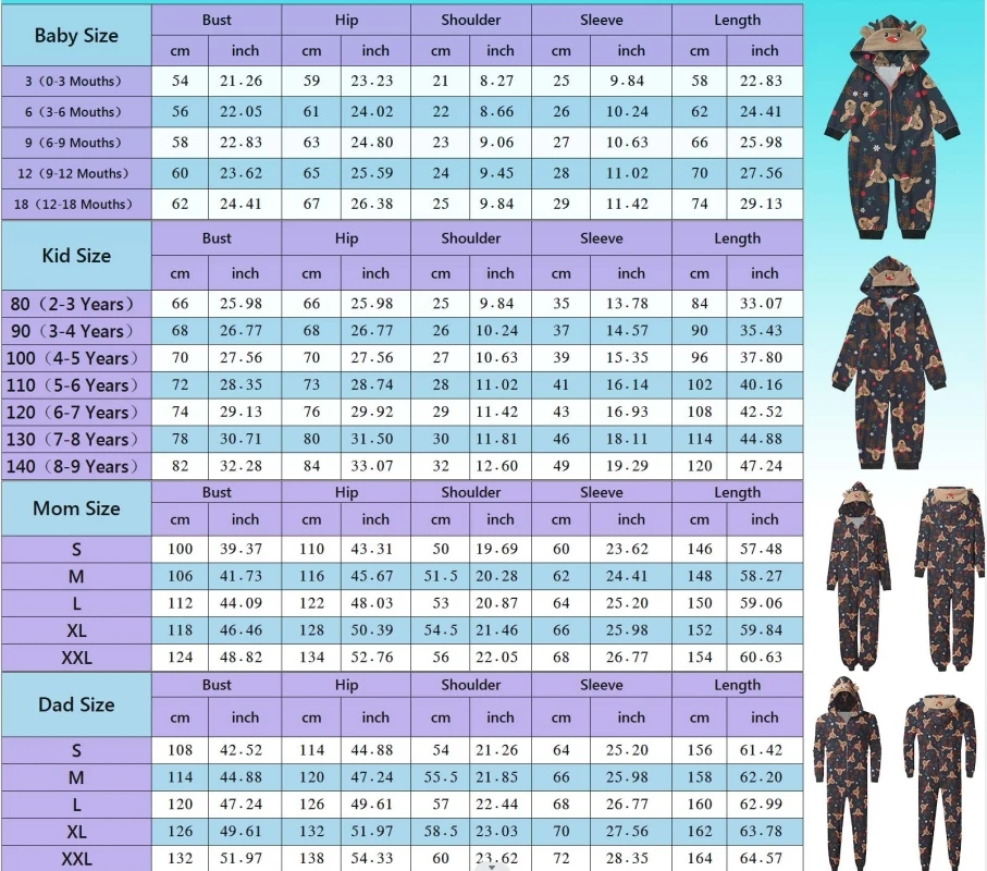 Family Matching Onesie Pajamas Hot Sal Reindeer Hooded Jumpsuit Best Seller Santa Print Loungewear Christmas Pajama Sets 2026 T1 - Image 6