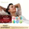 Festive Christmas Bath Bombs Gift Set Rich Foam Long Lasting Fragrance Gentle Cleansing Moisturizing Skin Relaxing Home Spa Bath