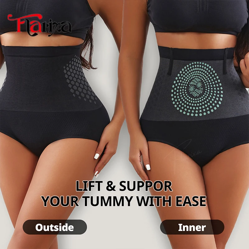 Flarixa Tummy Control Underwear Briefs for Women High Waist Seamless Butt Lifting Panties Sweat Slim Body Shaper Belly Slimmer - Image 2