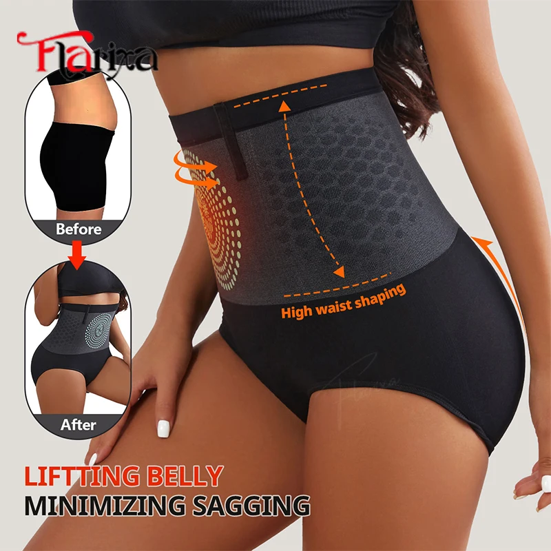 Flarixa Tummy Control Underwear Briefs for Women High Waist Seamless Butt Lifting Panties Sweat Slim Body Shaper Belly Slimmer - Image 4