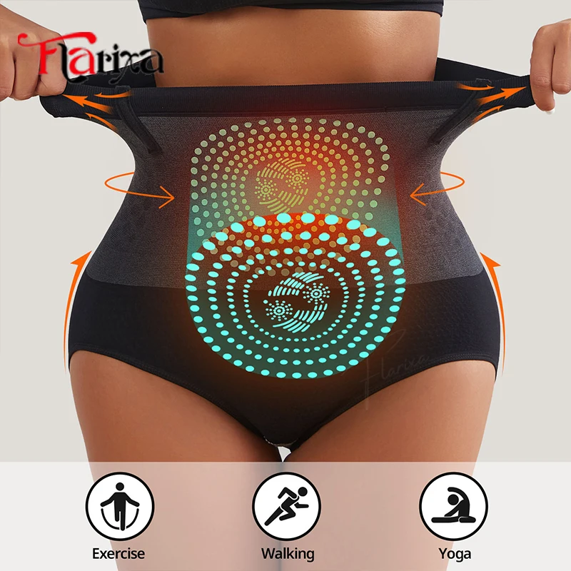 Flarixa Tummy Control Underwear Briefs for Women High Waist Seamless Butt Lifting Panties Sweat Slim Body Shaper Belly Slimmer - Image 3