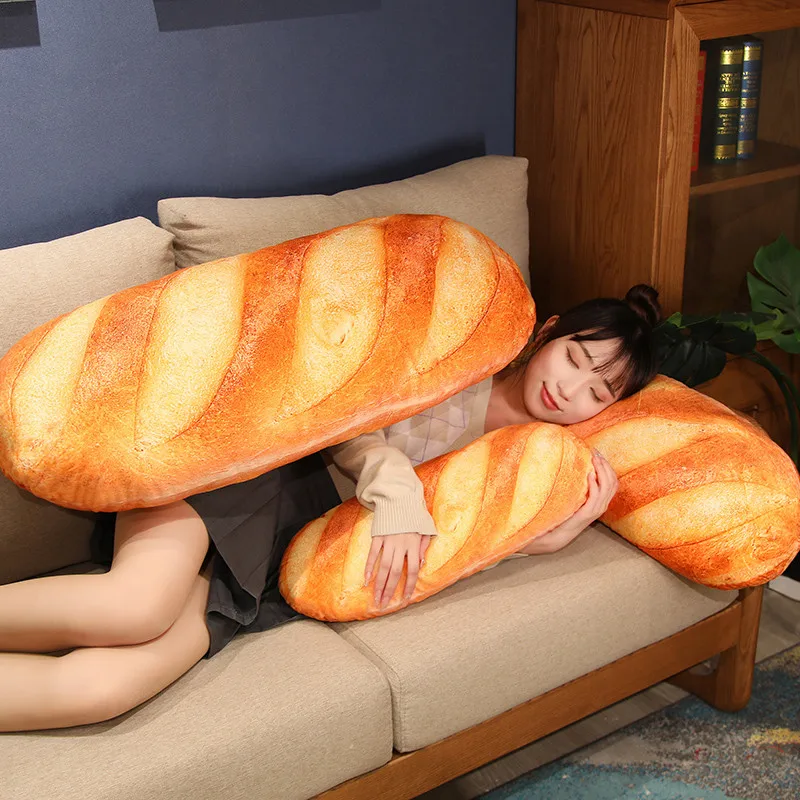 French Bread Plush Pillow Stuffed Printing Images Food Plushie Peluche Party Prop Decor Sleeping Companion Man Gift - Image 4
