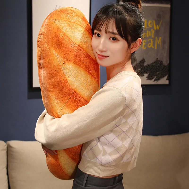 French Bread Plush Pillow Stuffed Printing Images Food Plushie Peluche Party Prop Decor Sleeping Companion Man Gift - Image 3