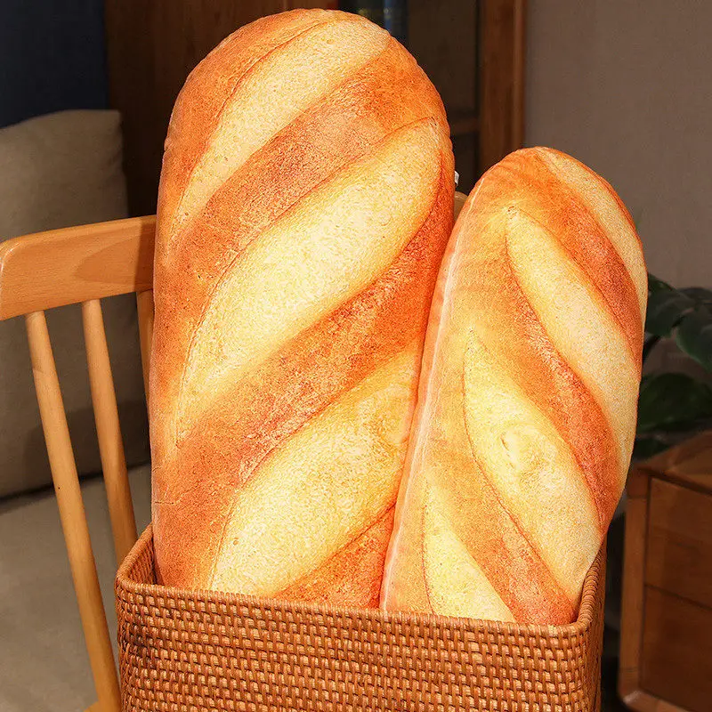French Bread Plush Pillow Stuffed Printing Images Food Plushie Peluche Party Prop Decor Sleeping Companion Man Gift - Image 5