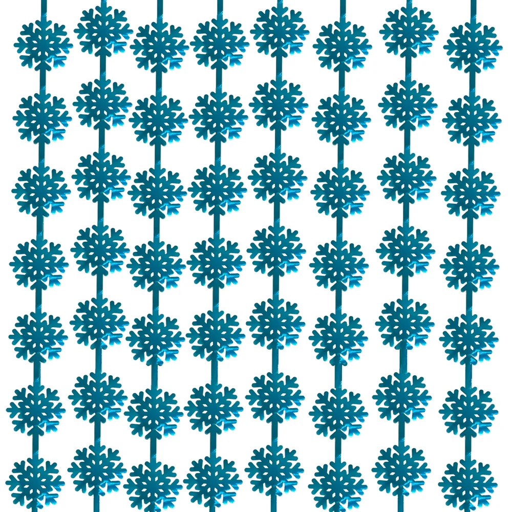 Frozen Theme Party Decor Blue Snowflake Foil Curtain Snowflake Balloon Hanging Swirl Winter Frozen Birthday Party Backdrop Decor - Image 3