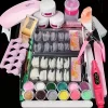Full Acrylic Powder Set, 15ml Gel Manicure Kit With And 6W LED Light For Nail Extension DIY Complete Starter Kit