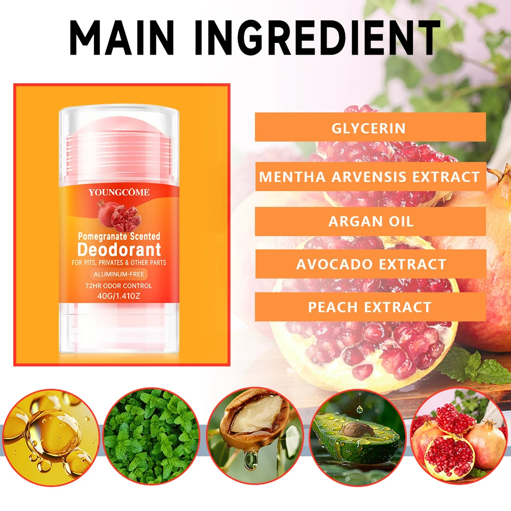 Full body deodorant Women's Pomegranate Vanilla Deodorant Lotion Multiple Fruits Perfume Exciting Ambiguous Atmosphere Long Last - Image 2