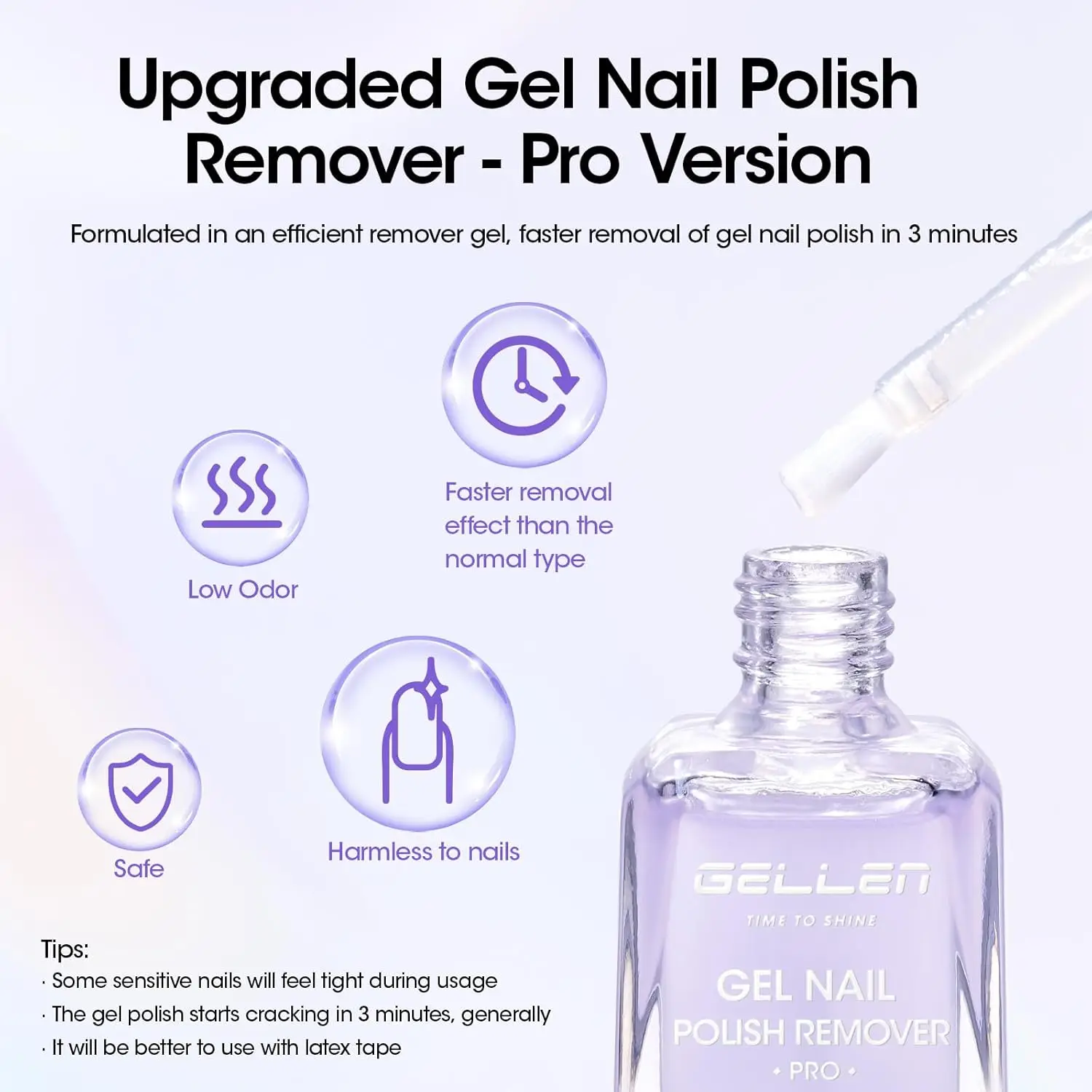 GELLEN Professional Nail Gel Remover Kit Fast Removal No Foil Cuticle Oil Liquid Latex UV Gel Polish Remover Manicure Tools - Image 6