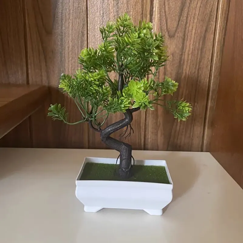 Garden Arrangement Ornaments Plastic Plants Bonsai Small Tree Pot Fake Plant Potted Flower Home Room Table Decoration - Image 5