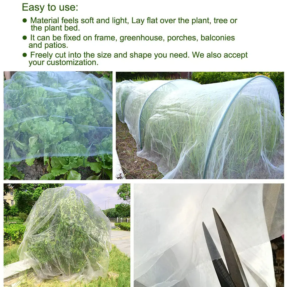 Garden Mesh Netting Barrier, Big Size Ultra Fine Plant Net For Vegetable Blueberry Bushes Live Tree Row Cover Screen Protection - Image 2
