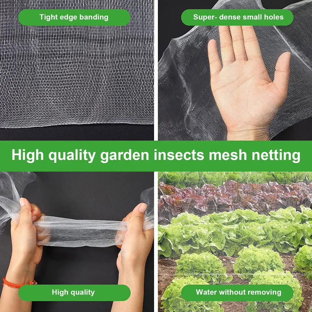 Garden Netting 10x50 FT Ultra Fine Mesh Fabric Net Protection Plant Cover Screen Vegetable Shrub Fruits Tree Flowers Bug Barrier - Image 4