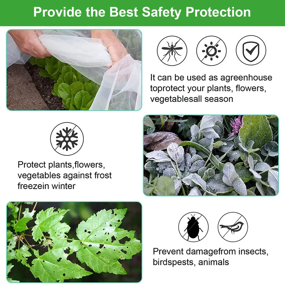 Garden Netting 10x50 FT Ultra Fine Mesh Fabric Net Protection Plant Cover Screen Vegetable Shrub Fruits Tree Flowers Bug Barrier - Image 5