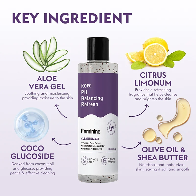 Gentle Shower Gel Deep Cleansing Moisturizing Intimate Care Natural Plant Extract Smooth Skin Daily Refreshing Hydrating Mild - Image 3