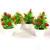 Gift Fake greenery Home Decoration Artificial Plants Bonsai Orange Berries Fruit Tree potted Pomegranate Gift Chili